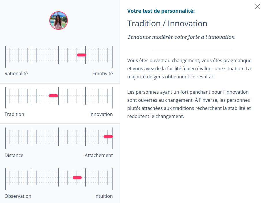 eDarling Votre test de personnalité